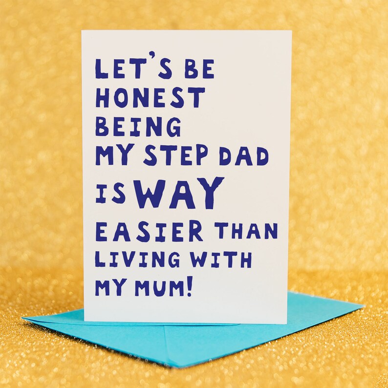 Step Dad Fathers Day Card, Funny Step Dad Fathers Day Card, Fathers Day Card Step Dad, Step Dad Card, Step Dad Gift image 3