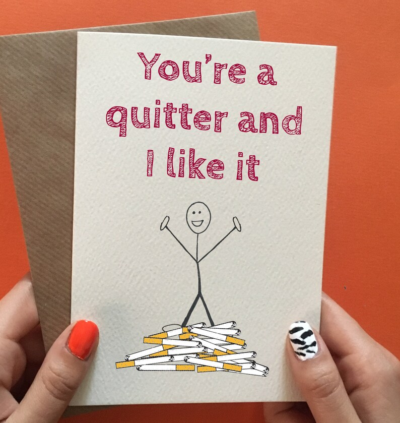 Quit smoking congratulation card quit smoking card quit Etsy
