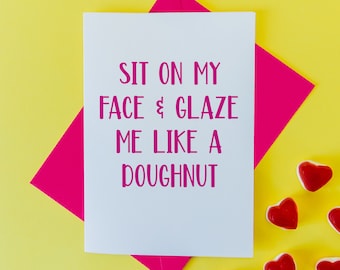 Funny rude valentines day, anniversary card for her, wife, girlfriend partner, rude anniversary