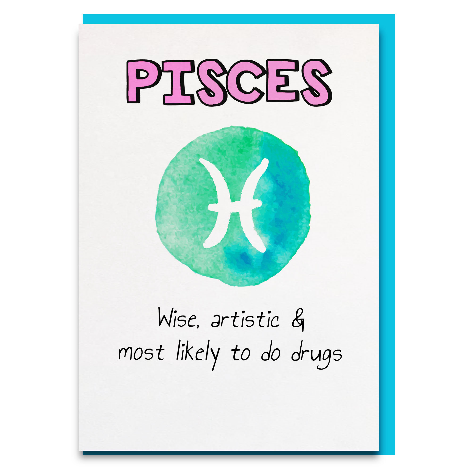 Pisces Birthday Card Funny Birthday Card Rude Birthday Card Etsy UK