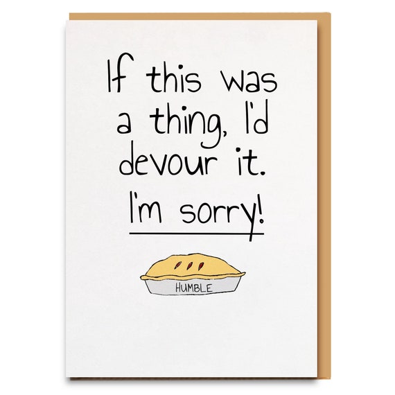 Apology Card Funny Im Sorry Card Apology Gift Apology Card - Etsy New  Zealand