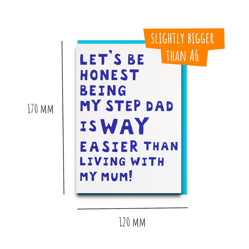 Step Dad Fathers Day Card, Funny Step Dad Fathers Day Card, Fathers Day Card Step Dad, Step Dad Card, Step Dad Gift image 2