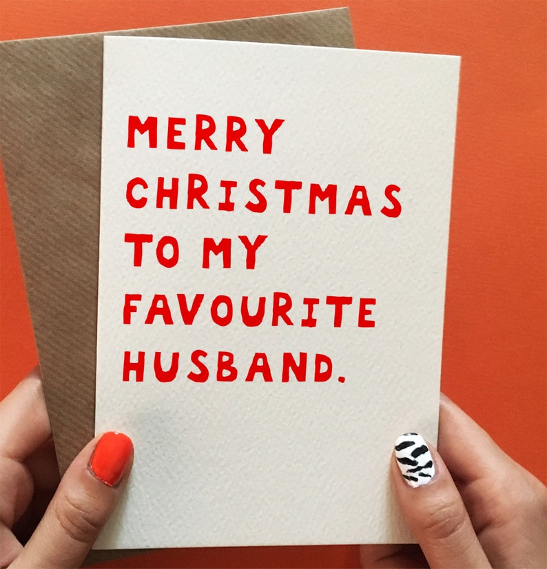 Husband christmas card funny funny christmas card for him  Etsy