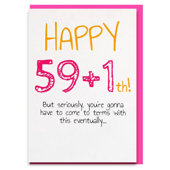60th Birthday Funny Birthday Cards Mum 60th Dad 60th Funny - Etsy Hong Kong