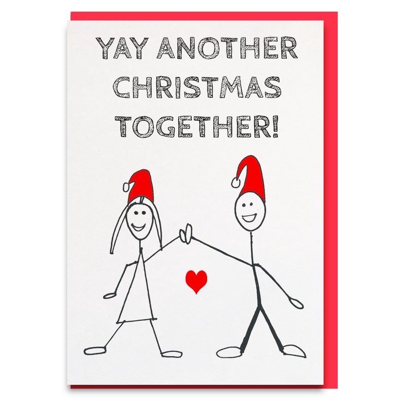 Husband Christmas card funny, wife christmas card funny, funny christmas card for him, funny christmas card for her, boyfriend, girlfriend image 1
