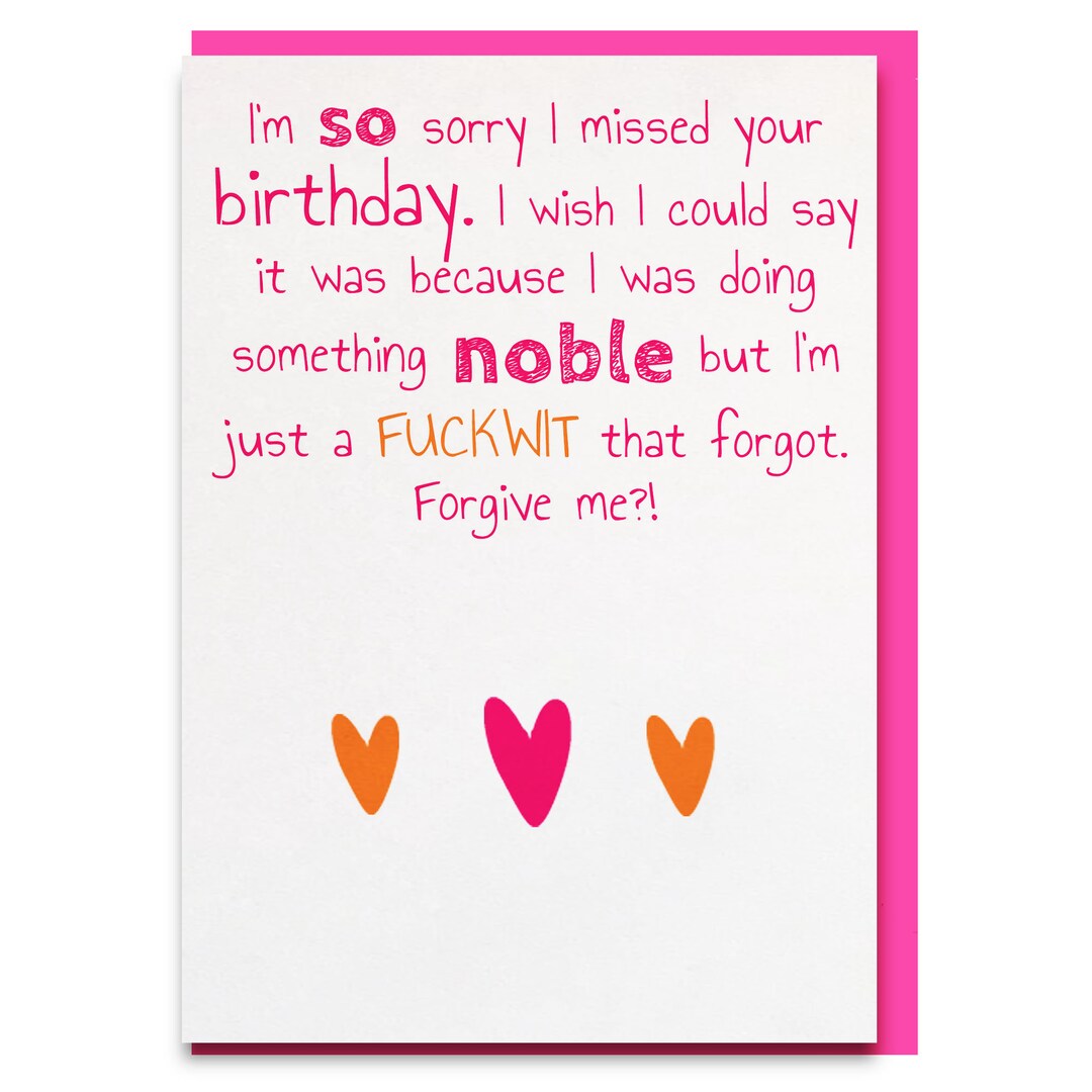 Late Birthday Card, Belated Birthday Card, Funny Birthday Cards, Best ...