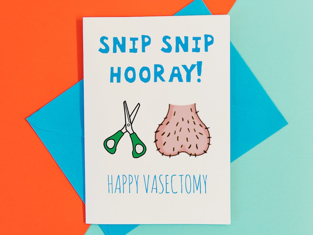 Vasectomy Card Funny, Funny Vasectomy Congratulation Get Well Soon