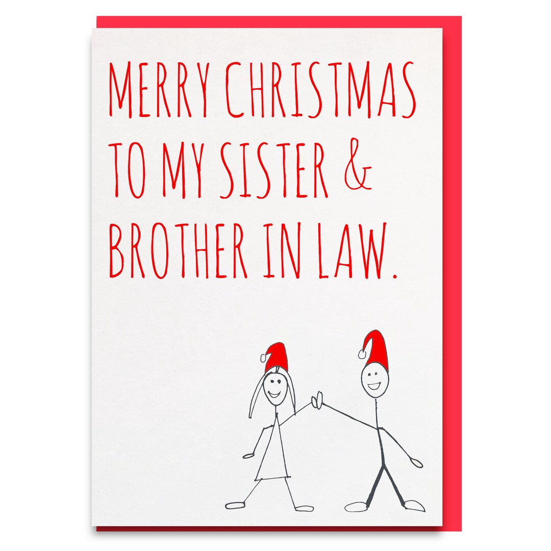 Sister Christmas Card Sister And Brother In Law Christmas Etsy