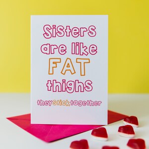 Sister birthday card, funny sister birthday card, funny sister card, sister birthday gift, sister birthday gift ideas, birthday card sister image 3