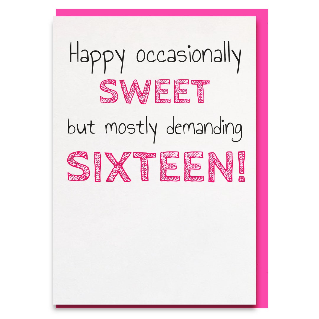 Sweet 16 Gift Sweet 16 Card 16th Birthday Card Daughter Etsy UK