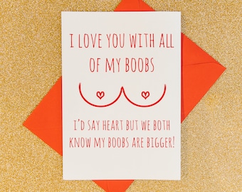 Funny Anniversary, Birthday, Valentines day card for him, boyfriend, husband, partner, gay