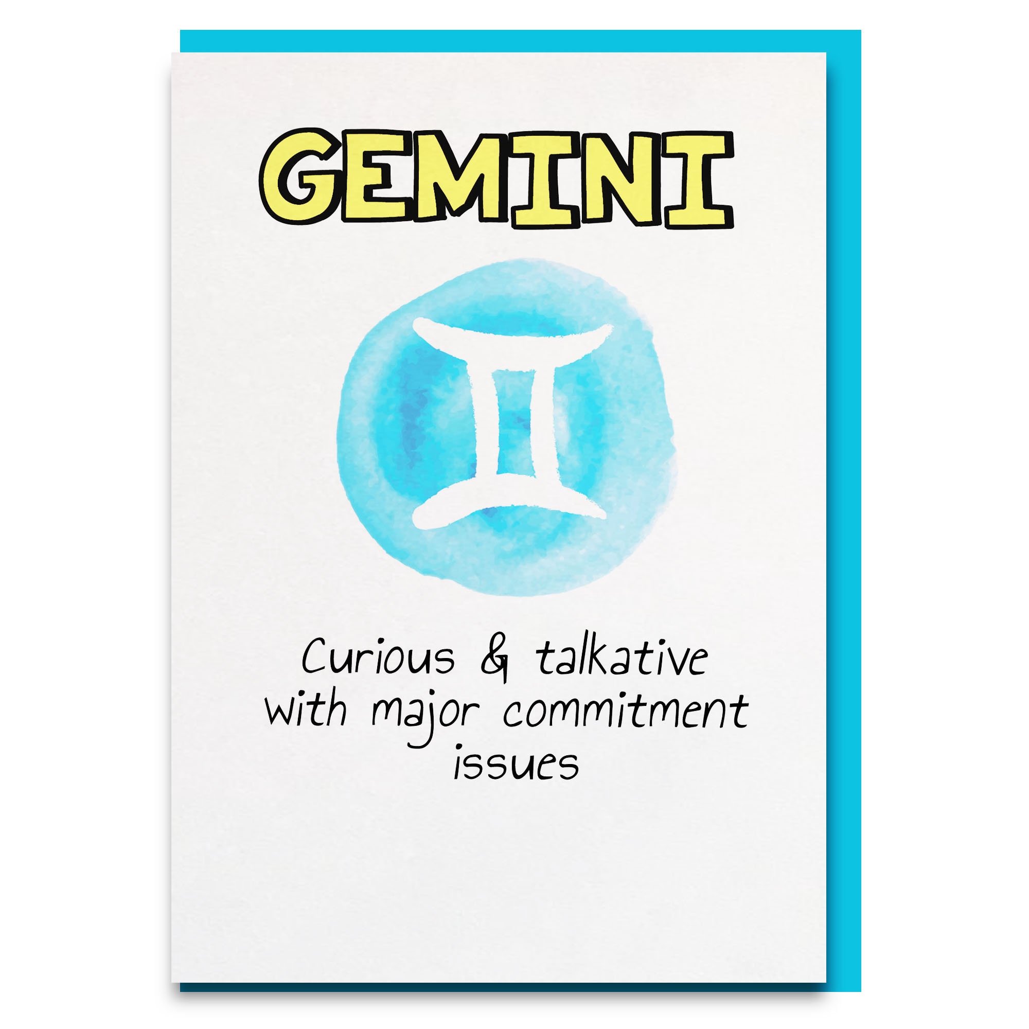 Gemini Birthday Card Funny Birthday Cards Horoscope Card Etsy UK