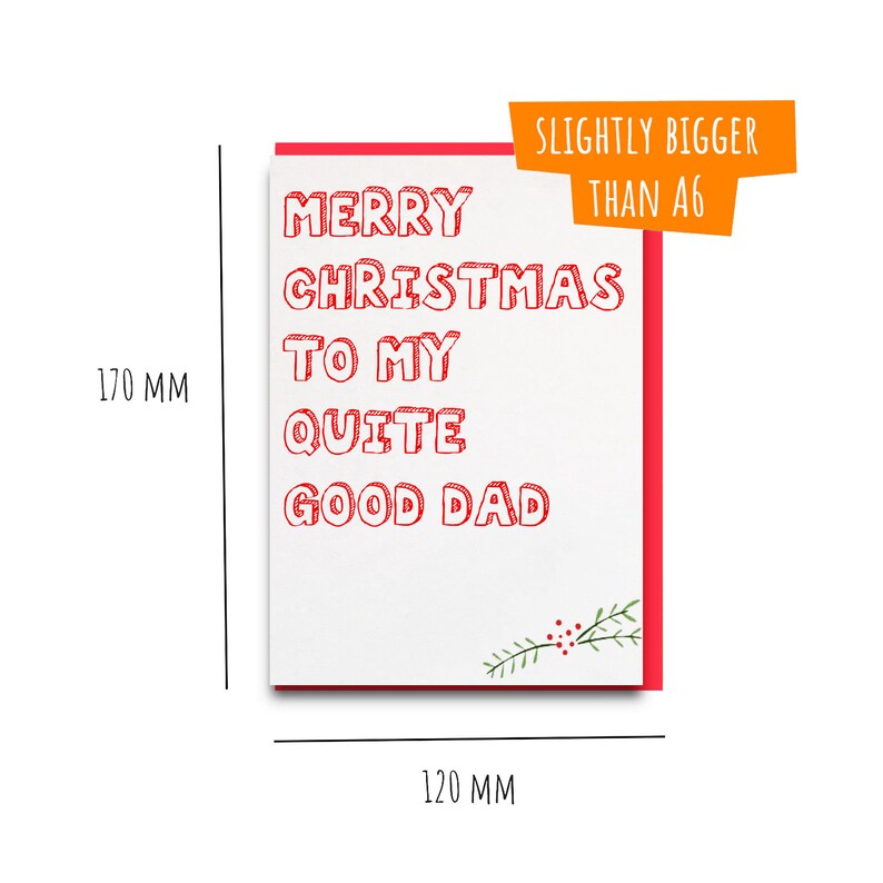 Dad Christmas Card Funny Funny Dad Christmas Card Cute Dad Etsy UK