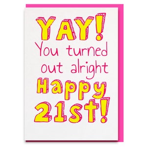 funny 21st birthday cards for her, 21st birthday card sister, 21st birthday card daughter, 21st birthday card niece, girlfriend 21st