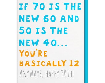 30th birthday card for him, husband 30th birthday card, funny 30th birthday card for him, 30th birthday gift for him, 30 birthday card