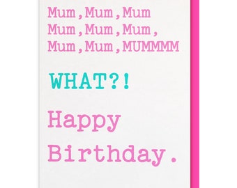 Mum birthday card funny, funny mum birthday card, mum birthday gift, cheeky mum birthday card, hilarious mum birthday cards