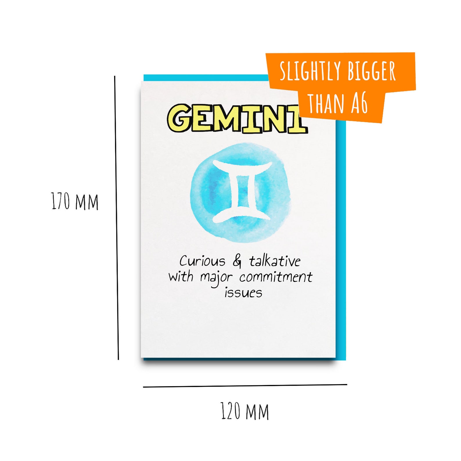 Gemini Birthday Card Funny Birthday Cards Horoscope Card Etsy UK