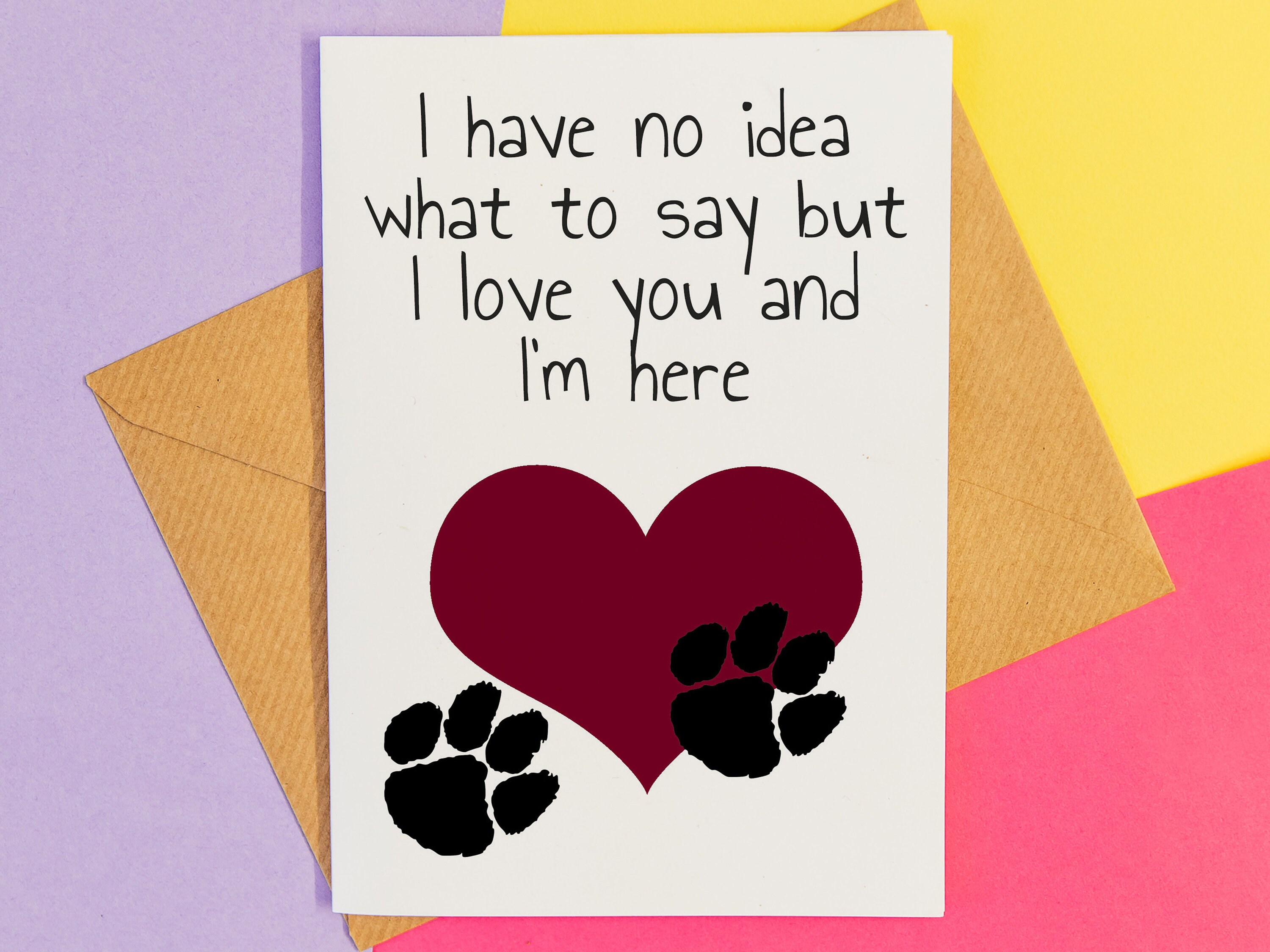 Pet Loss Gifts Pet Loss Sympathy Cards Thinking of You Etsy UK