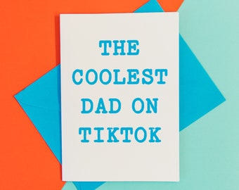 Dad tiktok birthday card funny, funny dad birthday gift, dad birthday cards, father's day card for dad, funny father's day gifts
