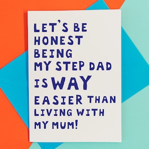 Step Dad Fathers Day Card, Funny Step Dad Fathers Day Card, Fathers Day Card Step Dad, Step Dad Card, Step Dad Gift image 1