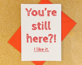 Funny valentines day card, valentines day gifts, funny anniversary card, card for him, card for her, first anniversary card funny cards