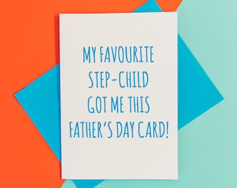 Step Dad Fathers Day Card, Funny Step Dad Fathers Day Card, Fathers Day Card Step Dad, Step Dad Card, Step Dad Gift