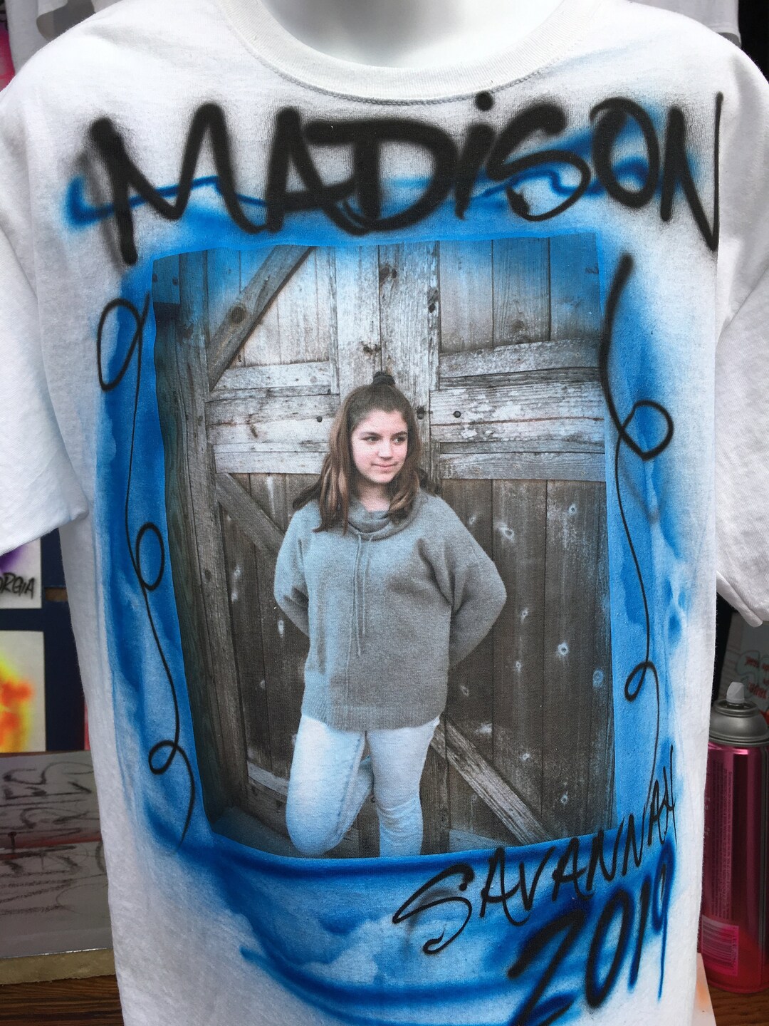 Picture Airbrush Shirt Etsy