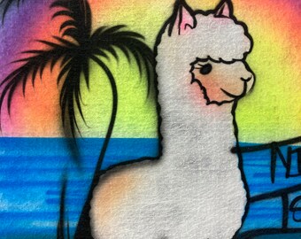 Llama Airbrush Shirt