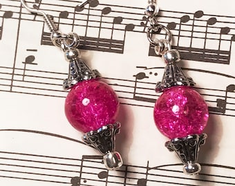 Gifts for Her, Fun, Flirty, Hot Pink Earrings