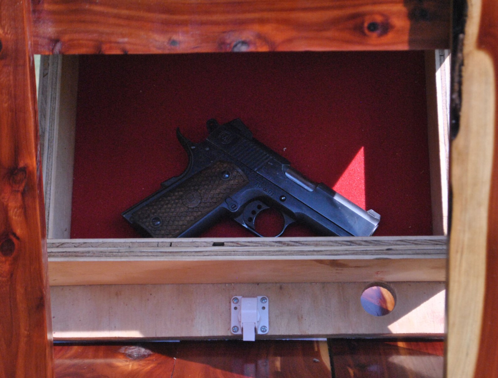 Handmade Red Cedar End Table with Hidden Gun Storage Etsy