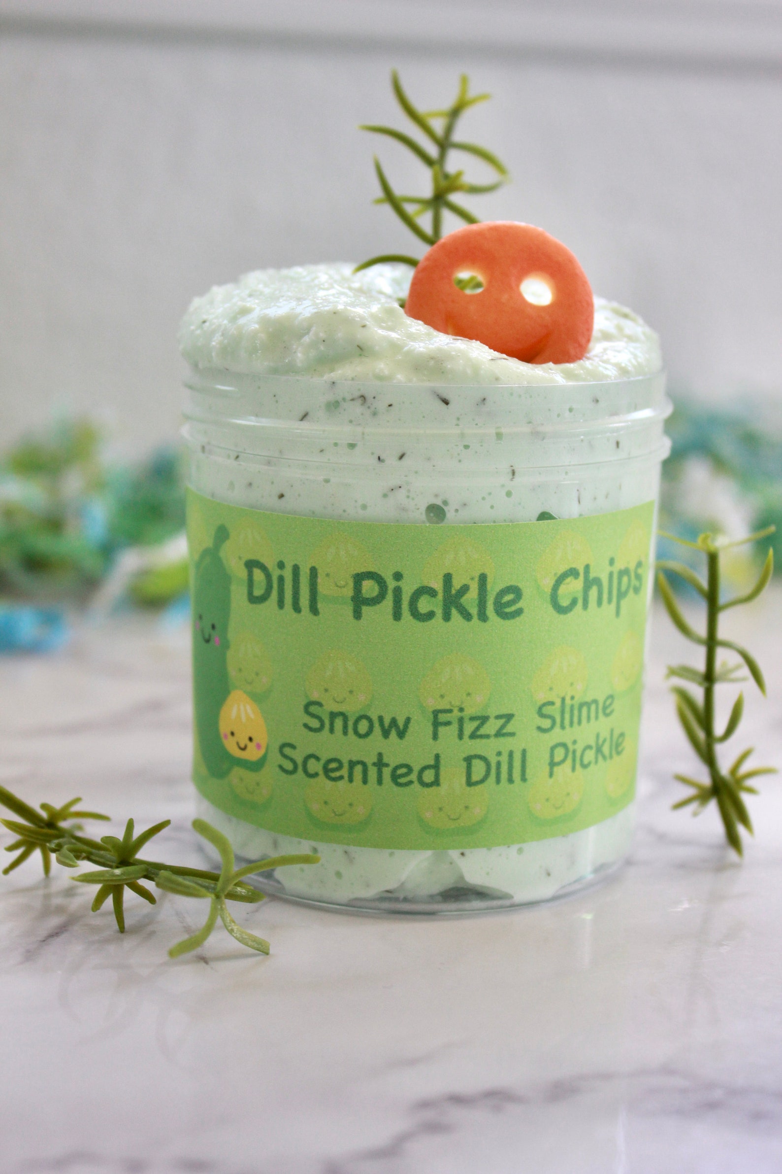 Dill pickle chip slimesnow fizz slimesnow fizz slime free Etsy