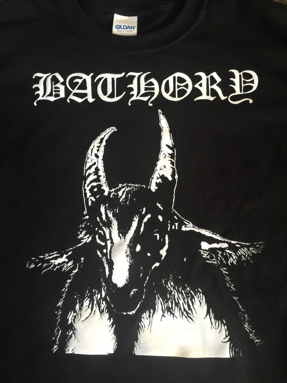 Bathory Goat Metal Black Shirt Top S/M 
