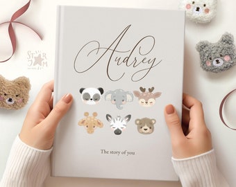 The Story of You - Baby's First Year Book. Personalized Memory Journal, Gift for parents, Record book, Baby-shower gift, Present for new mom