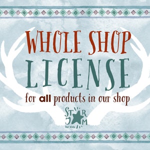 Licenza commerciale The Whole Shop - Per TUTTI i prodotti nel nostro negozio. Fino a 1000 copie per ogni set