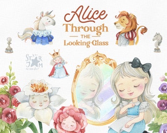 Alice. Through the Looking-Glass. Watercolor clipart, fairytale, Humpty Dumpty png, Wonderland, Alice's clipart, Alice's Adventures party