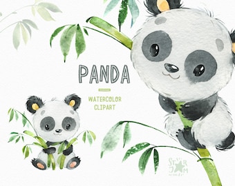 Panda Clipart Etsy
