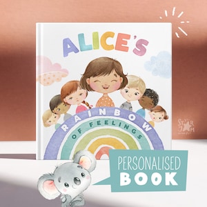 Livre personnalisé des sentiments. Cadeau pour bébé, livre éducatif, cadeau d'anniversaire, pratiques apaisantes, tableau des émotions, livre pour enfants, livre nommé