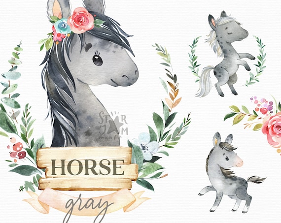 Cheval gris fer cheap