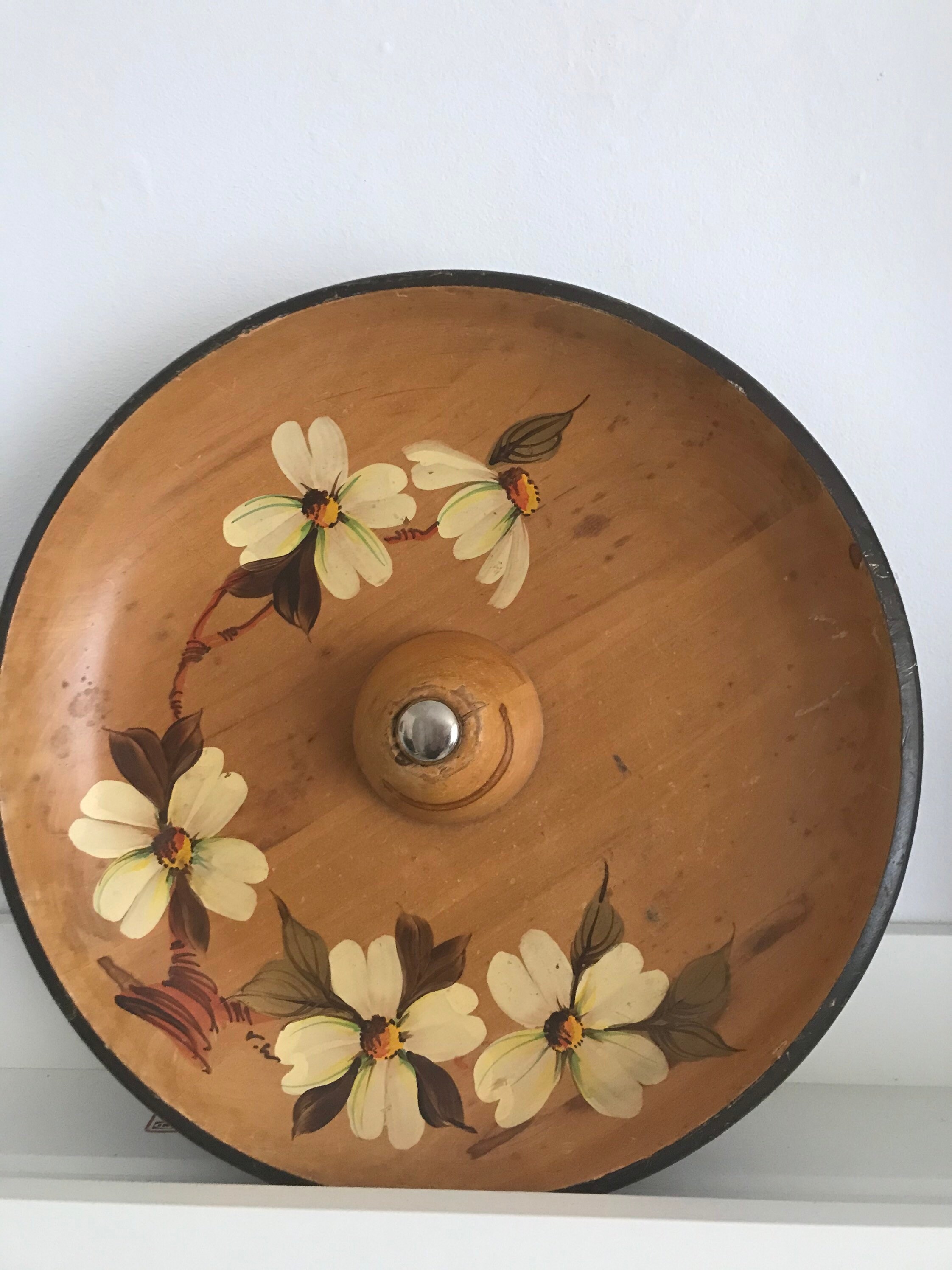 Vintage Holz faul Susan mit handbemalten Blumenmuster | Etsy