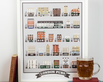 London Pubs Illustrated Alphabet