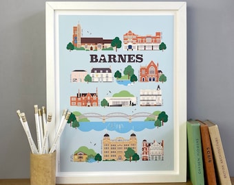 Barnes Illustrated Print