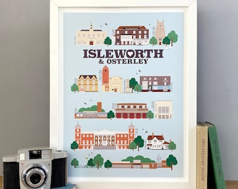 Isleworth & Osterley Illustrated Print