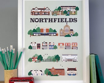 Northfields Illustrated Print