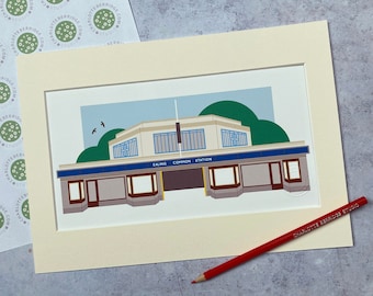 Ealing Common Station Illustrated Print
