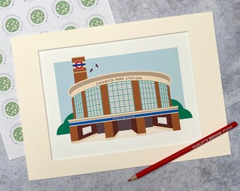 Chiswick Park Station Illustrated Print