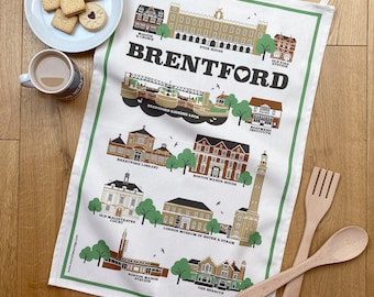 Brentford Illustrated Tea Towel