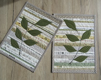 2 Becher Teppich/Mug Rug/Patchwork Platzdeckchen/Untersetzer/Tassenteppich /tassen untersetzer