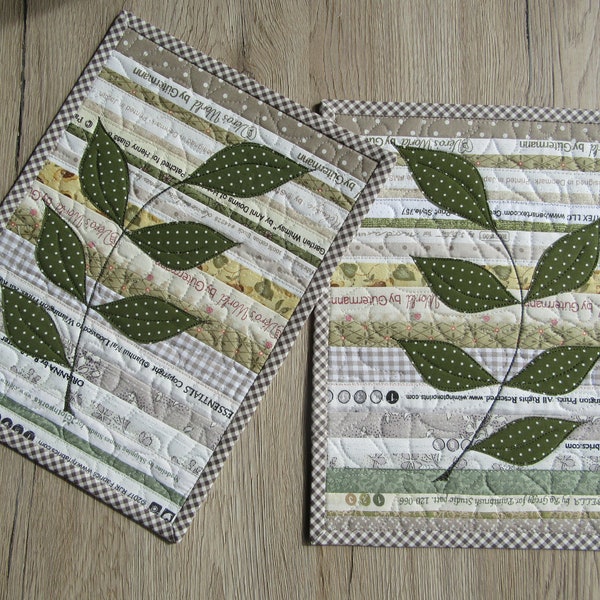 2 Becher Teppich/Mug Rug/Patchwork Platzdeckchen/Untersetzer/Tassenteppich /tassen untersetzer