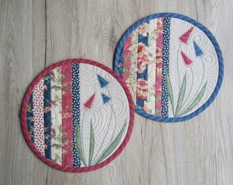 2 Becher Teppich/Mug Rug/Patchwork Platzdeckchen/Untersetzer/Tassenteppich /tassen untersetzer