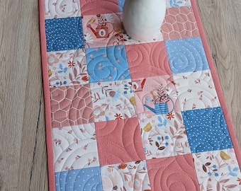 Camino de mesa patchwork/Camino de mesa acolchado/Camino de mesa acolchado/Camino de mesa acolchado/Camino de mesa/Decoración de mesa/Patchwork campestre